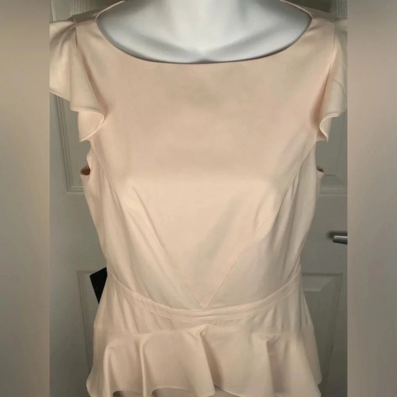 ELISE CREPE PEPLUM DRESS ROBE BASQUE NWT - Picture 6 of 8